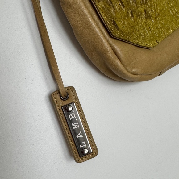 l.a.m.b. citron yellow leather clutch - Picture 5 of 6